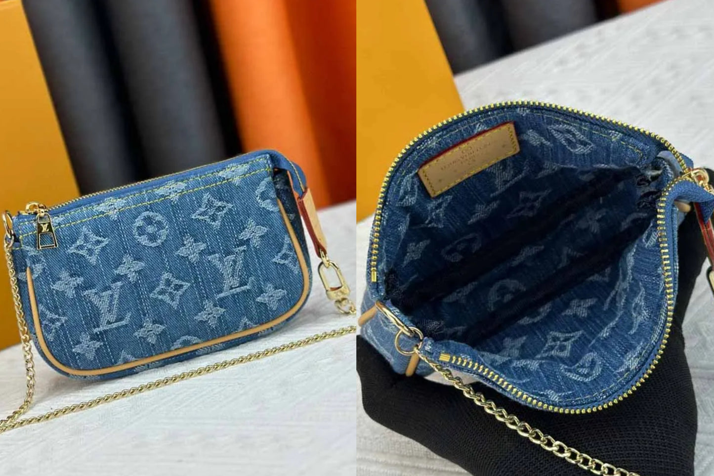 Denim style lv bag