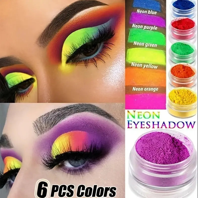 Neon pigmented beauty powder