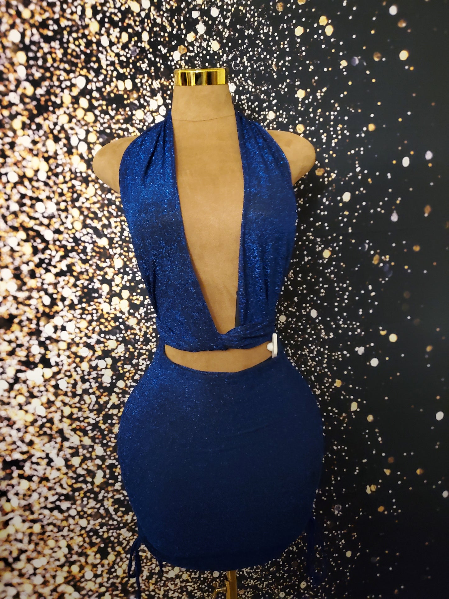 Shimmer blue versatile dress