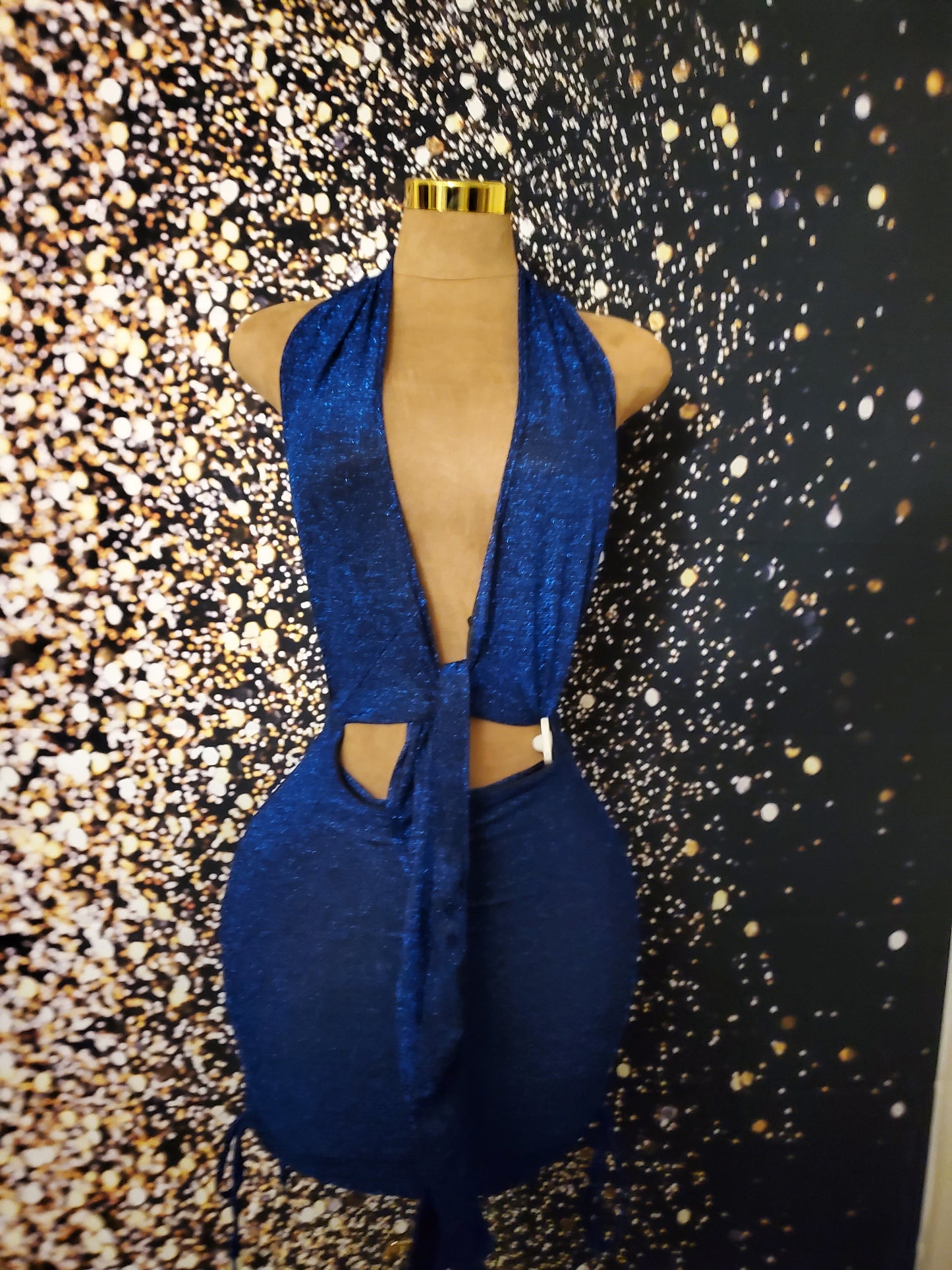 Shimmer blue versatile dress