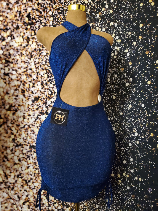 Shimmer blue versatile dress