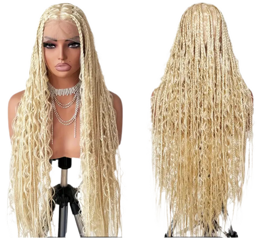 Ice princess boho knotless braid wig