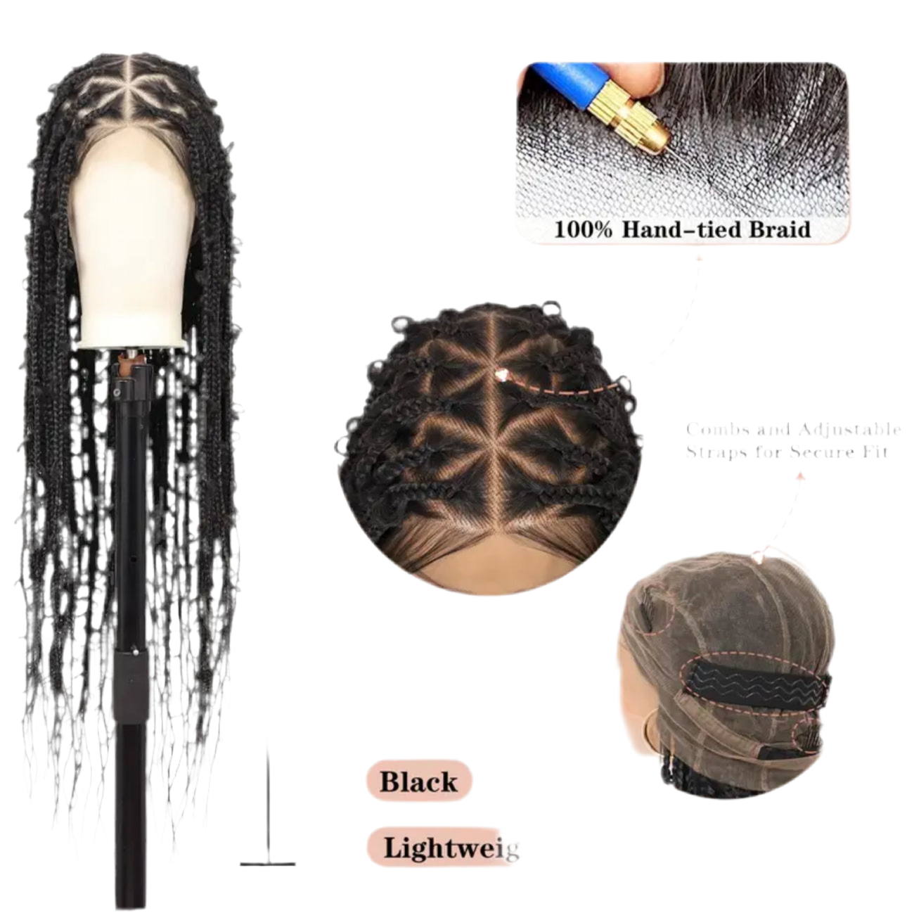 Halle 360 butterfly box braid wig