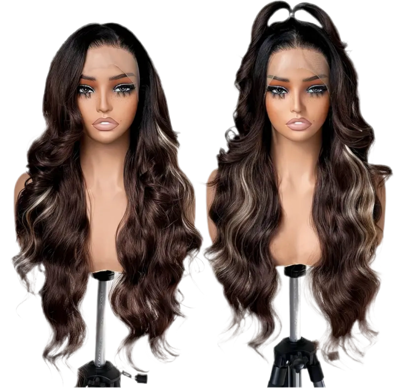 Brea 26 inch lace wig, high-quality heat resistant fiber