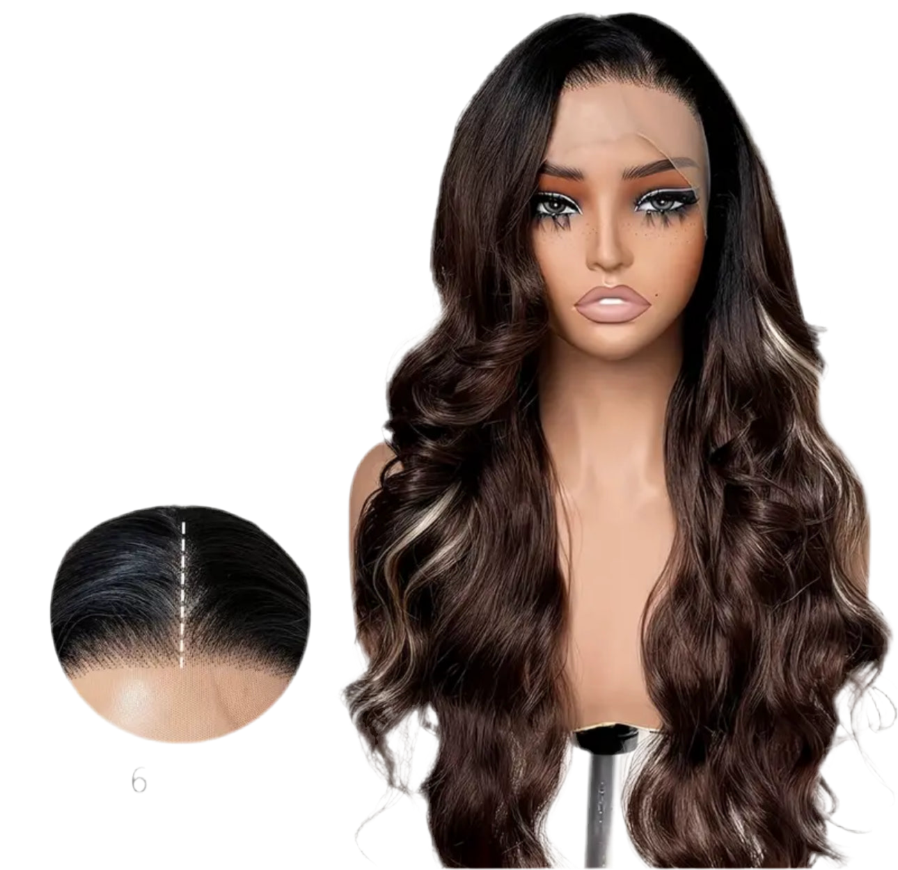 Brea 26 inch lace wig, high-quality heat resistant fiber