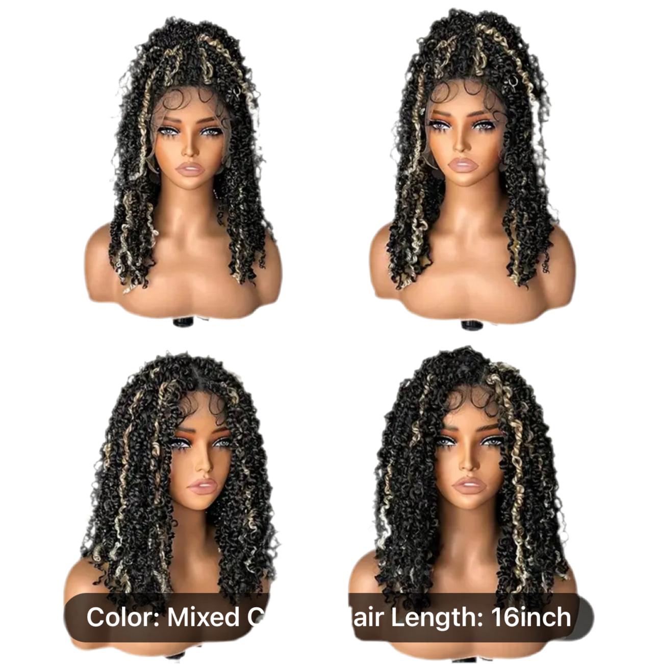 Naomi short lace braid twist wig