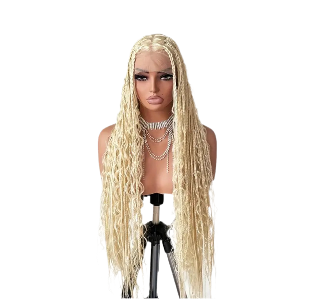 Ice princess boho knotless braid wig