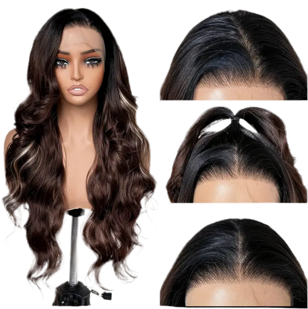 Brea 26 inch lace wig, high-quality heat resistant fiber