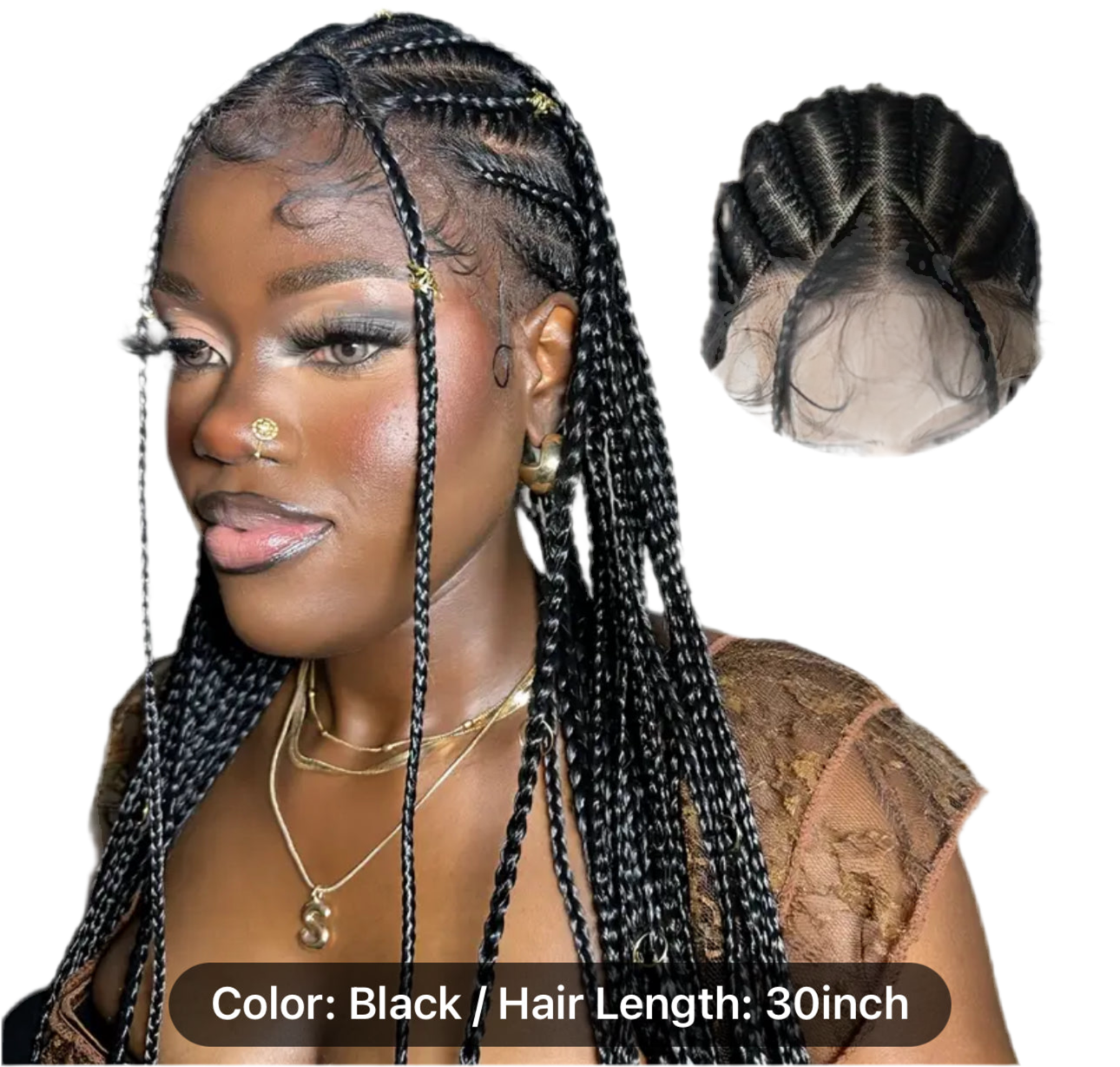 Miami nights braid lace wig