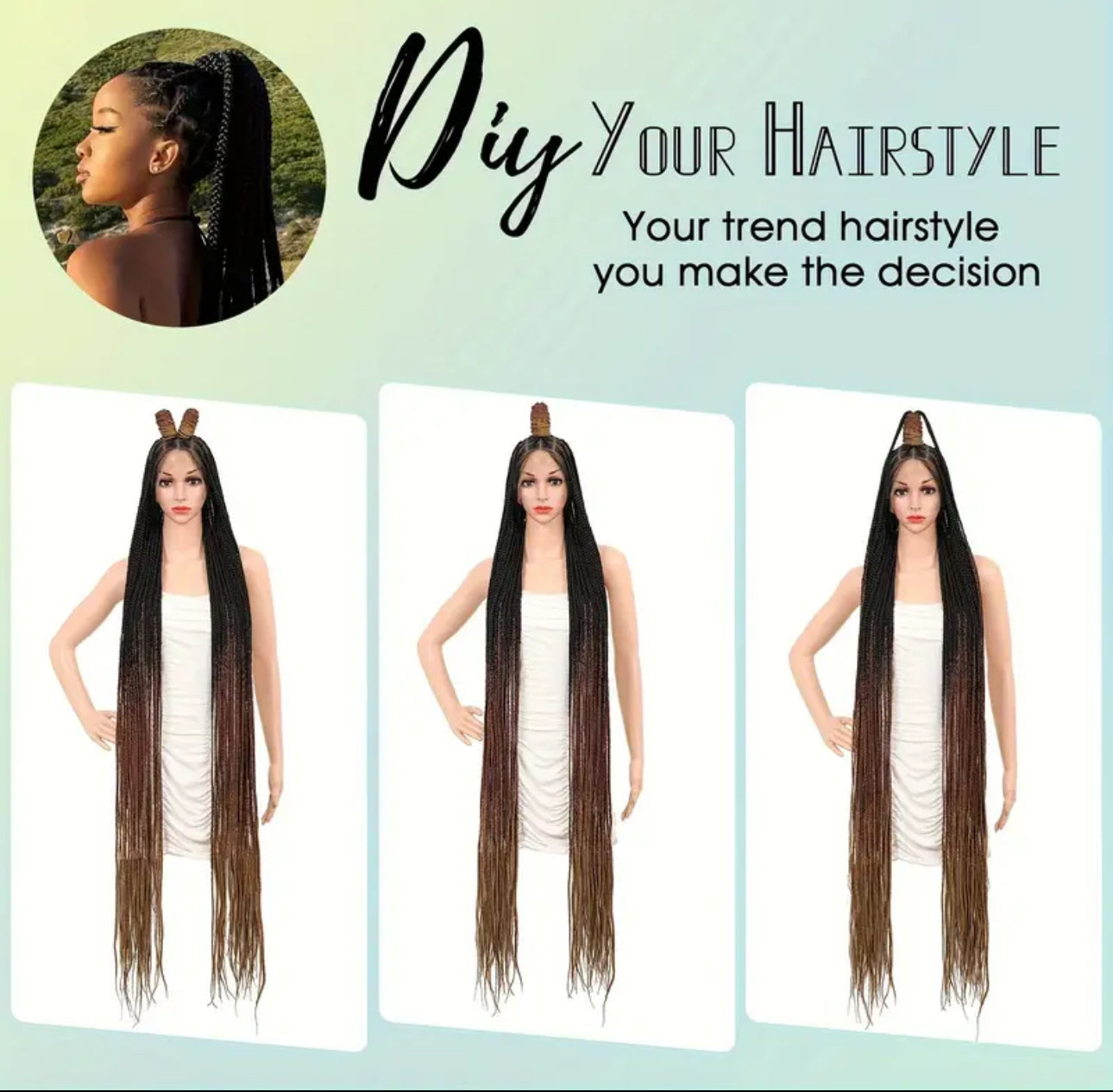 Glo ultra long braid wig