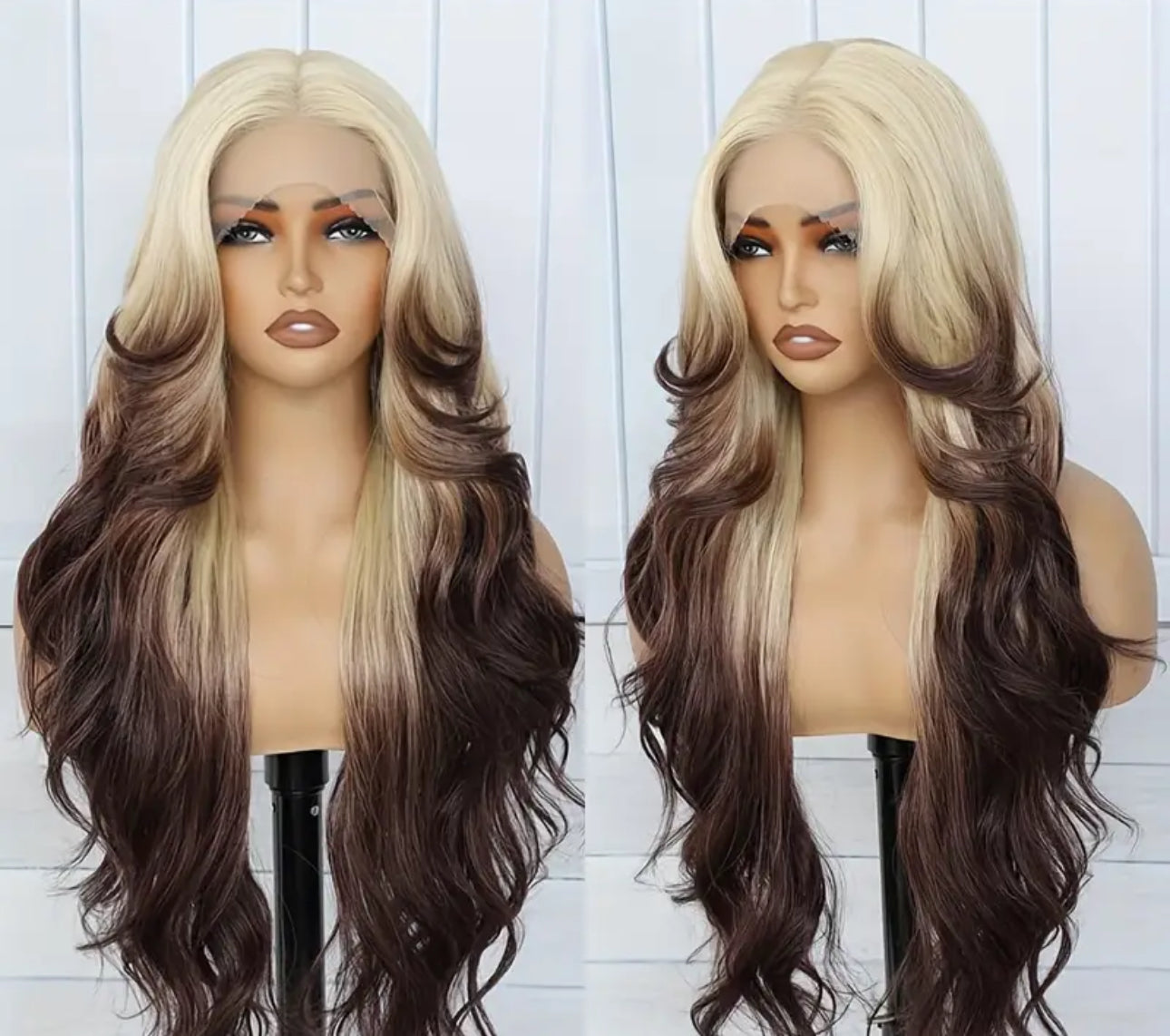Hollywood 30 inch lace wig, high-quality heat resistant fiber