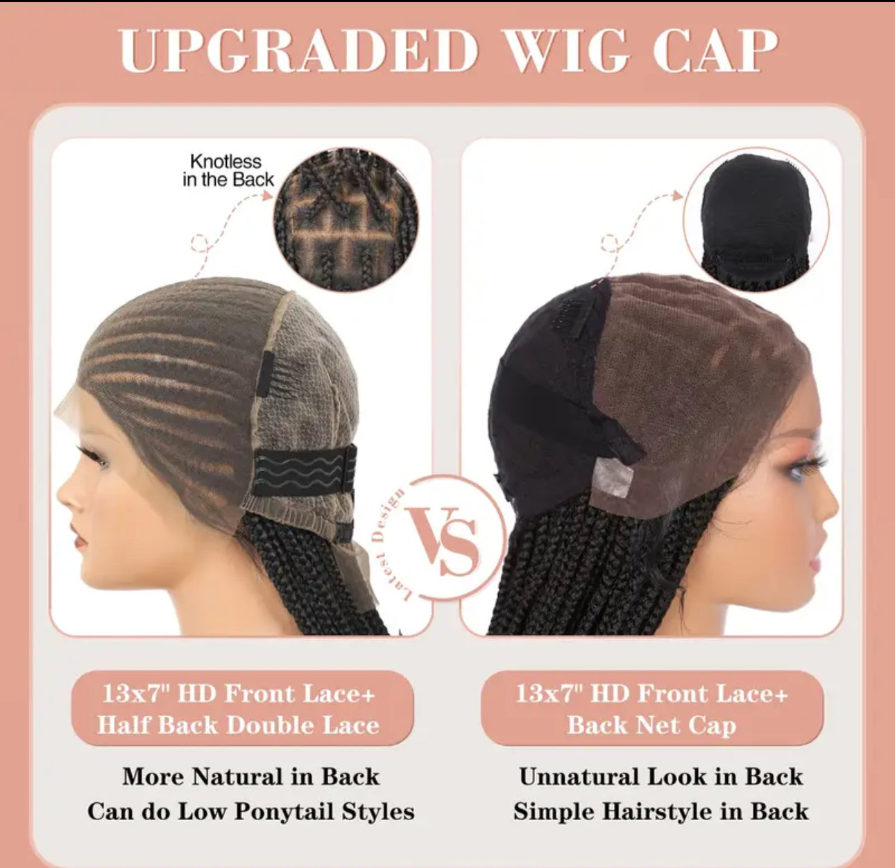 Tribal Fulani cornrow lace wig