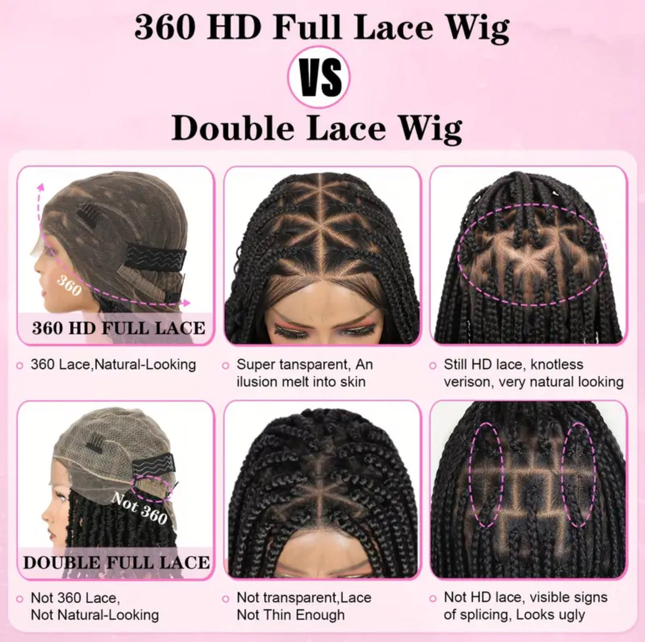 Nadia 360 full lace boho braid wig