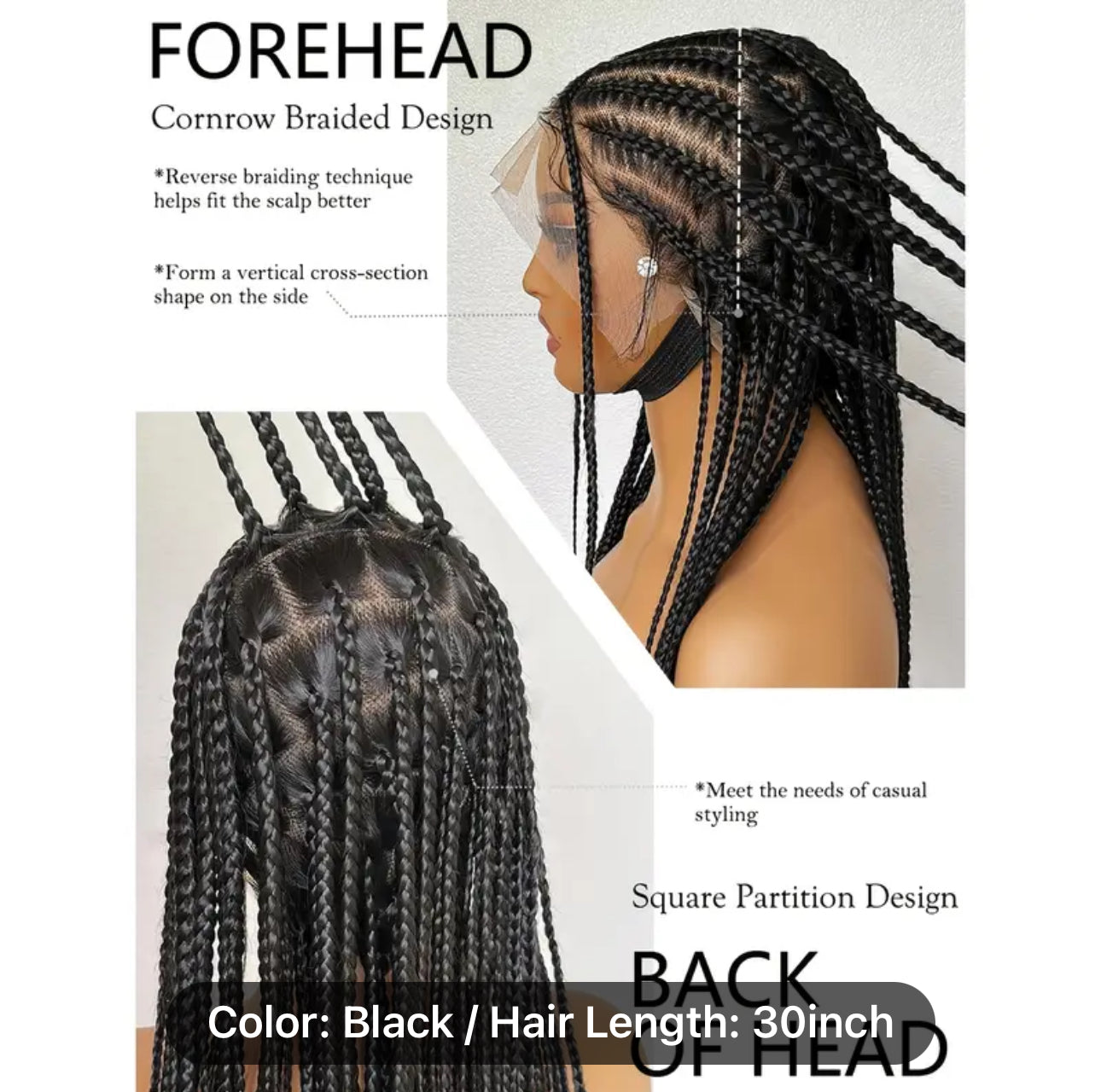 Miami nights braid lace wig