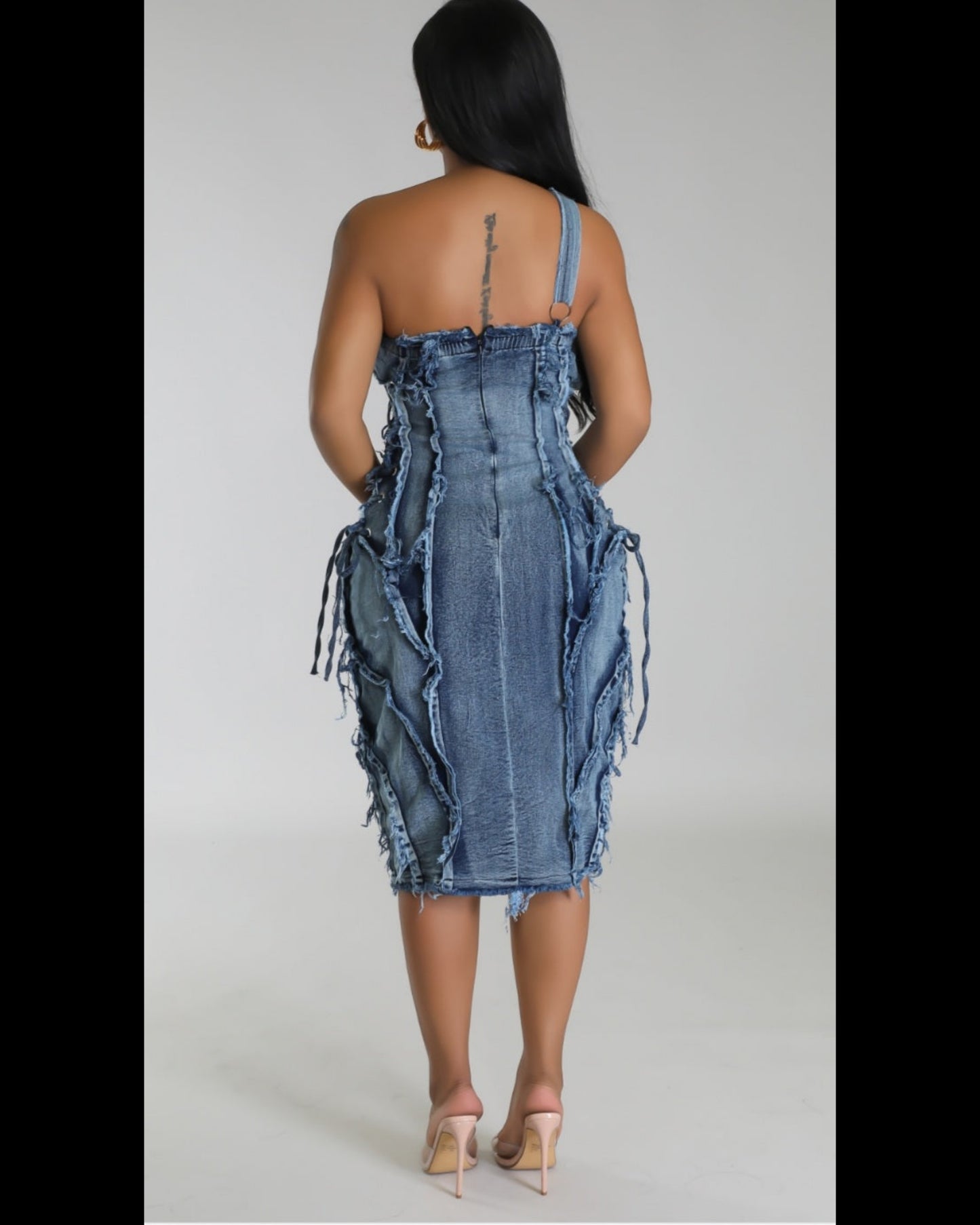 Gravity distressed dress