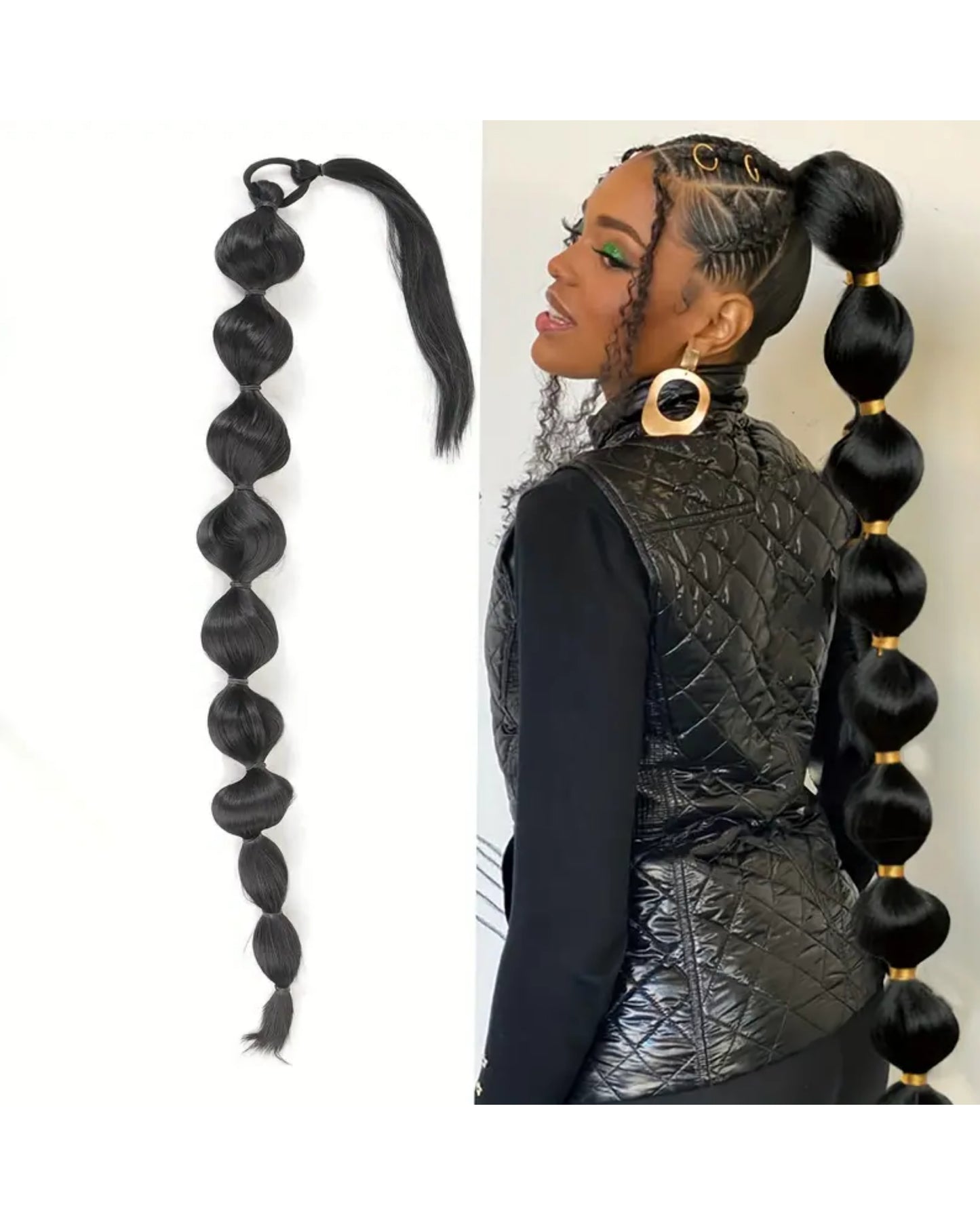 Puffer ponytail synthetic