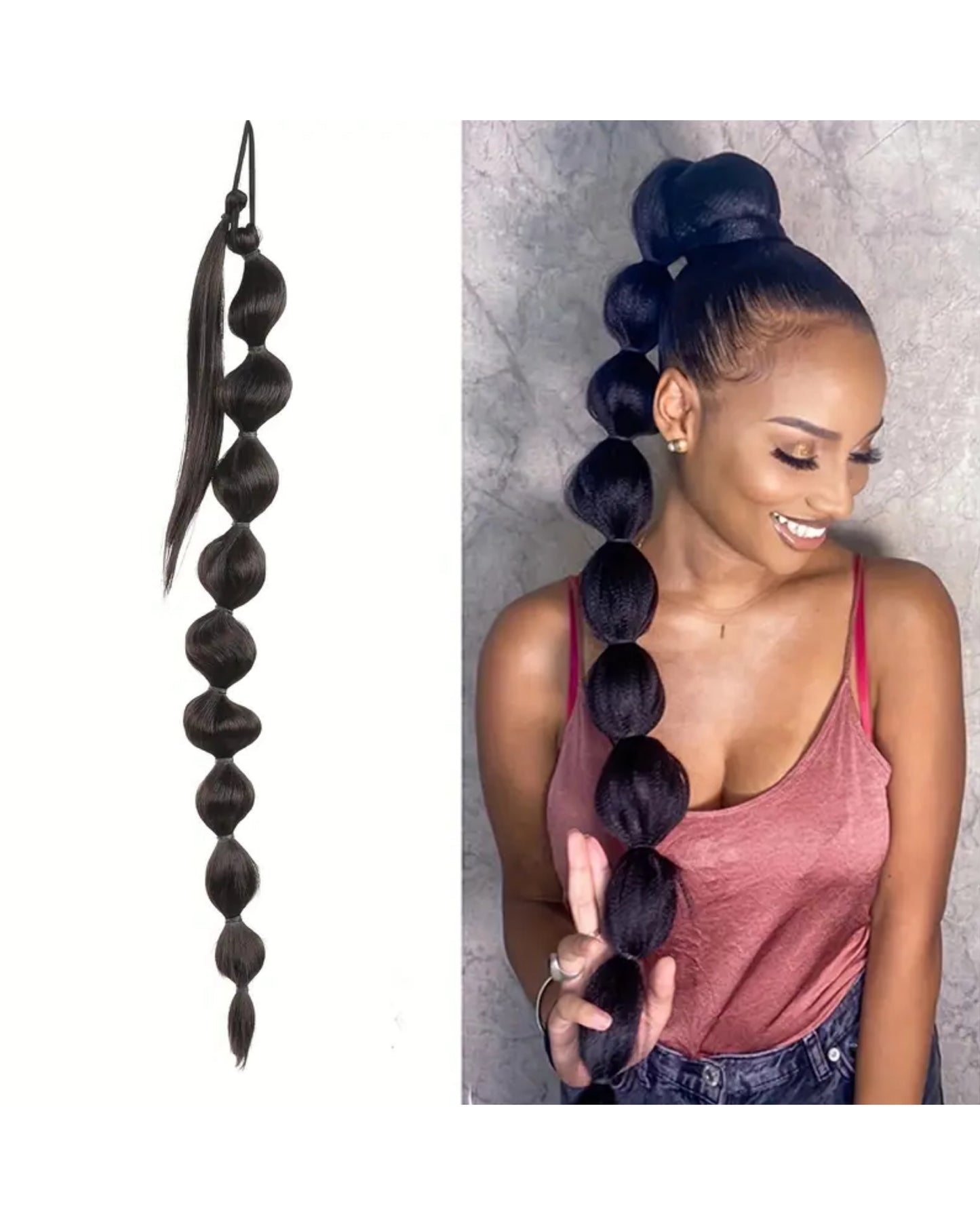 Puffer ponytail synthetic