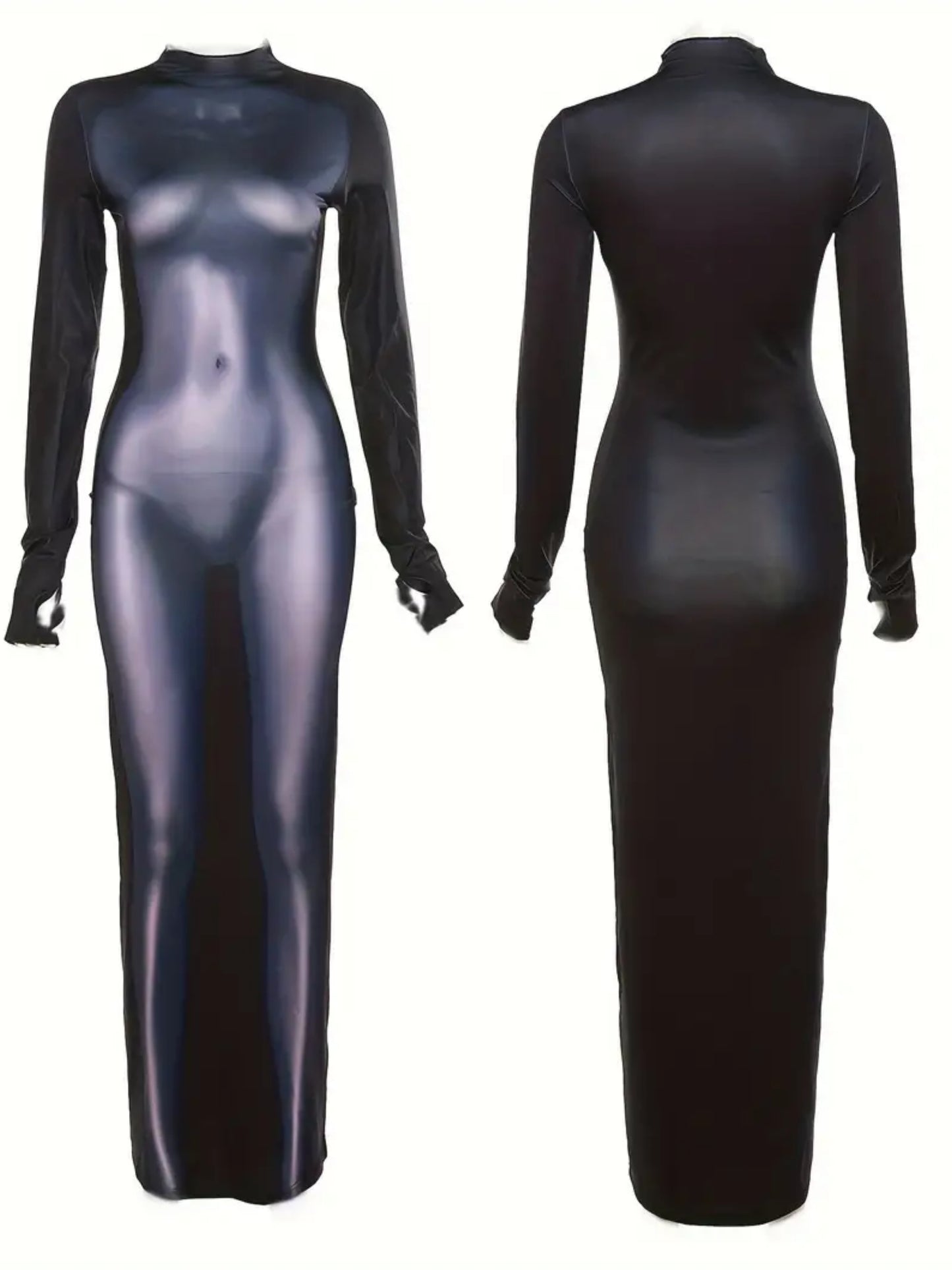 Black silhouette dress