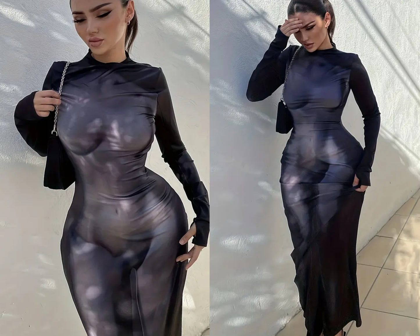 Black silhouette dress