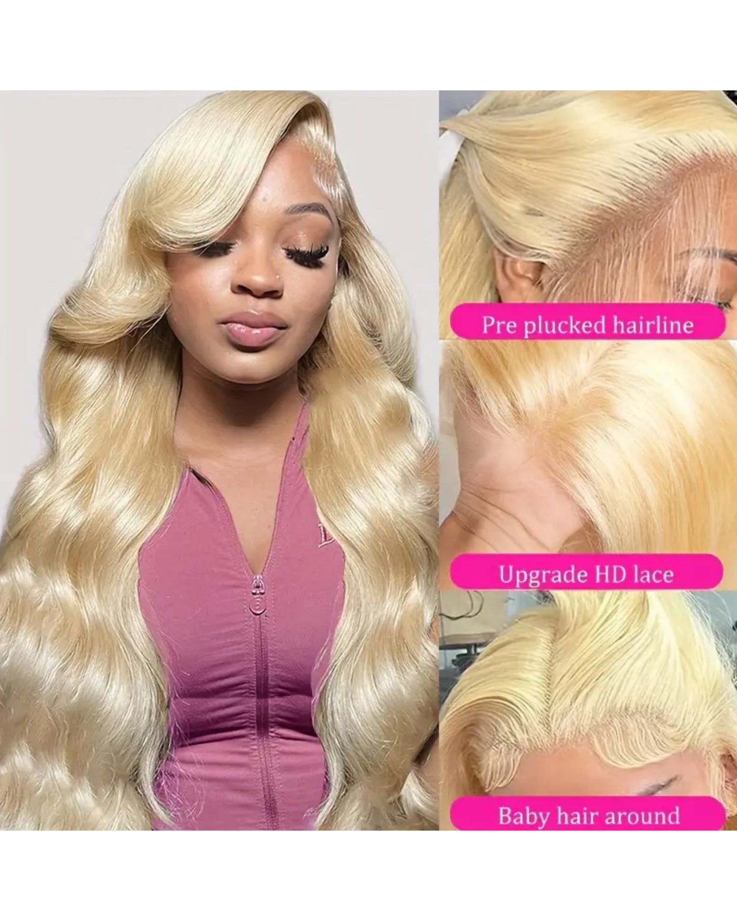 Dena wig blonde by The hair plug