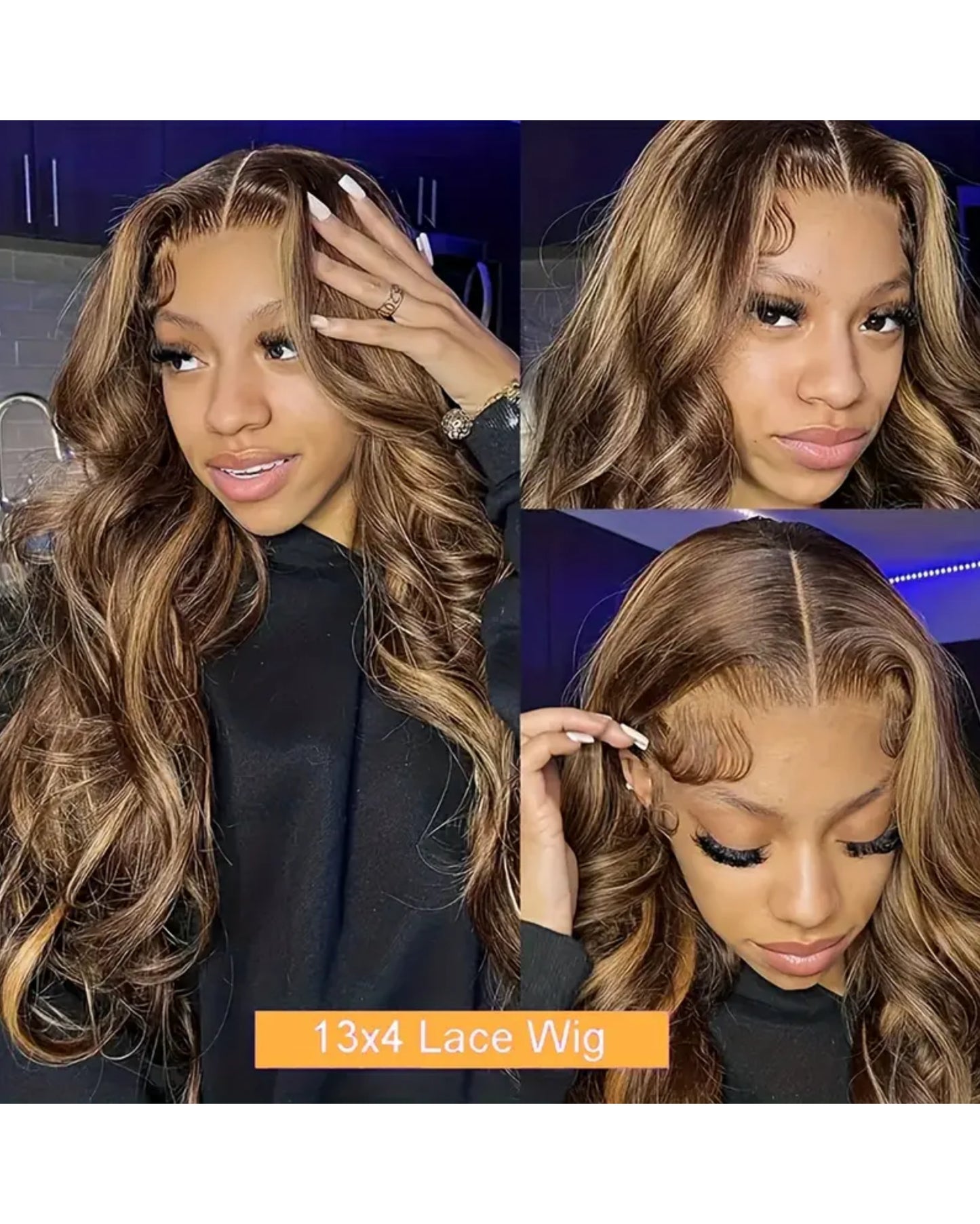 Dena wig Mixed color blonde by The hair plug