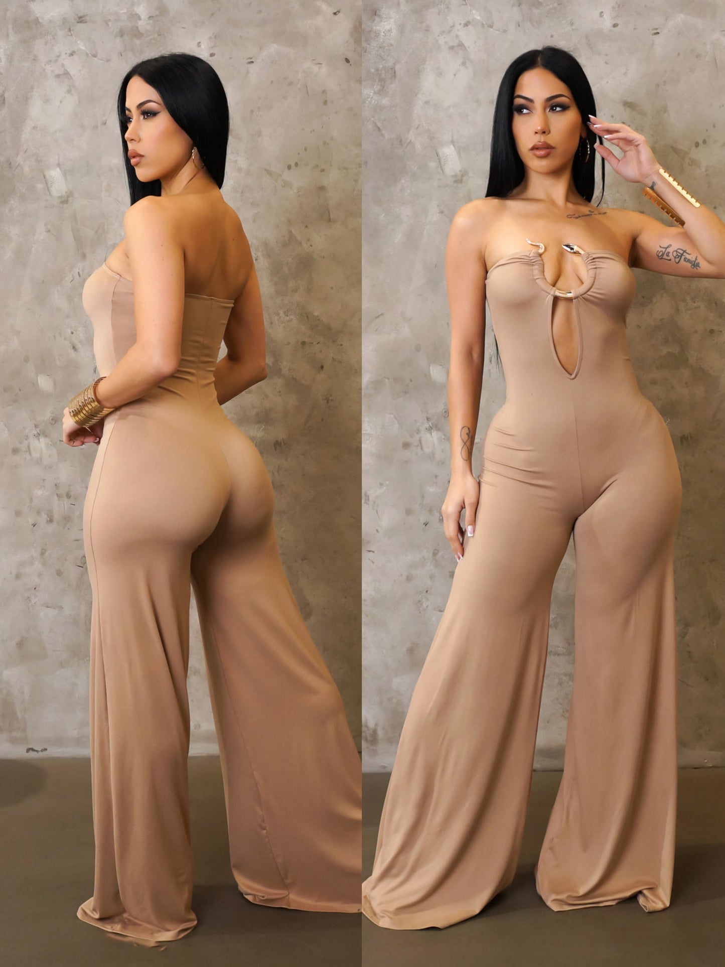 It's an illusion jumpsuit