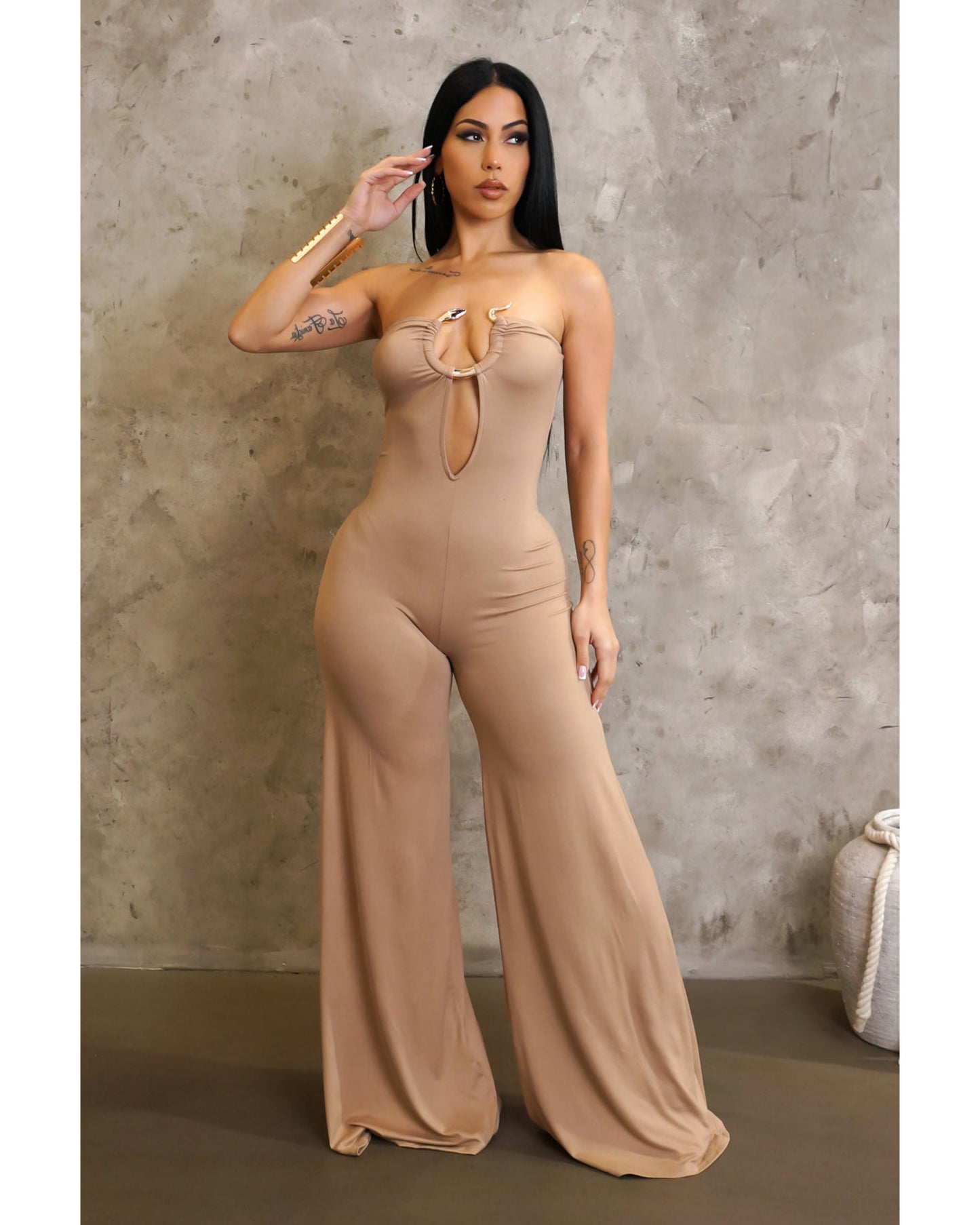 It's an illusion jumpsuit