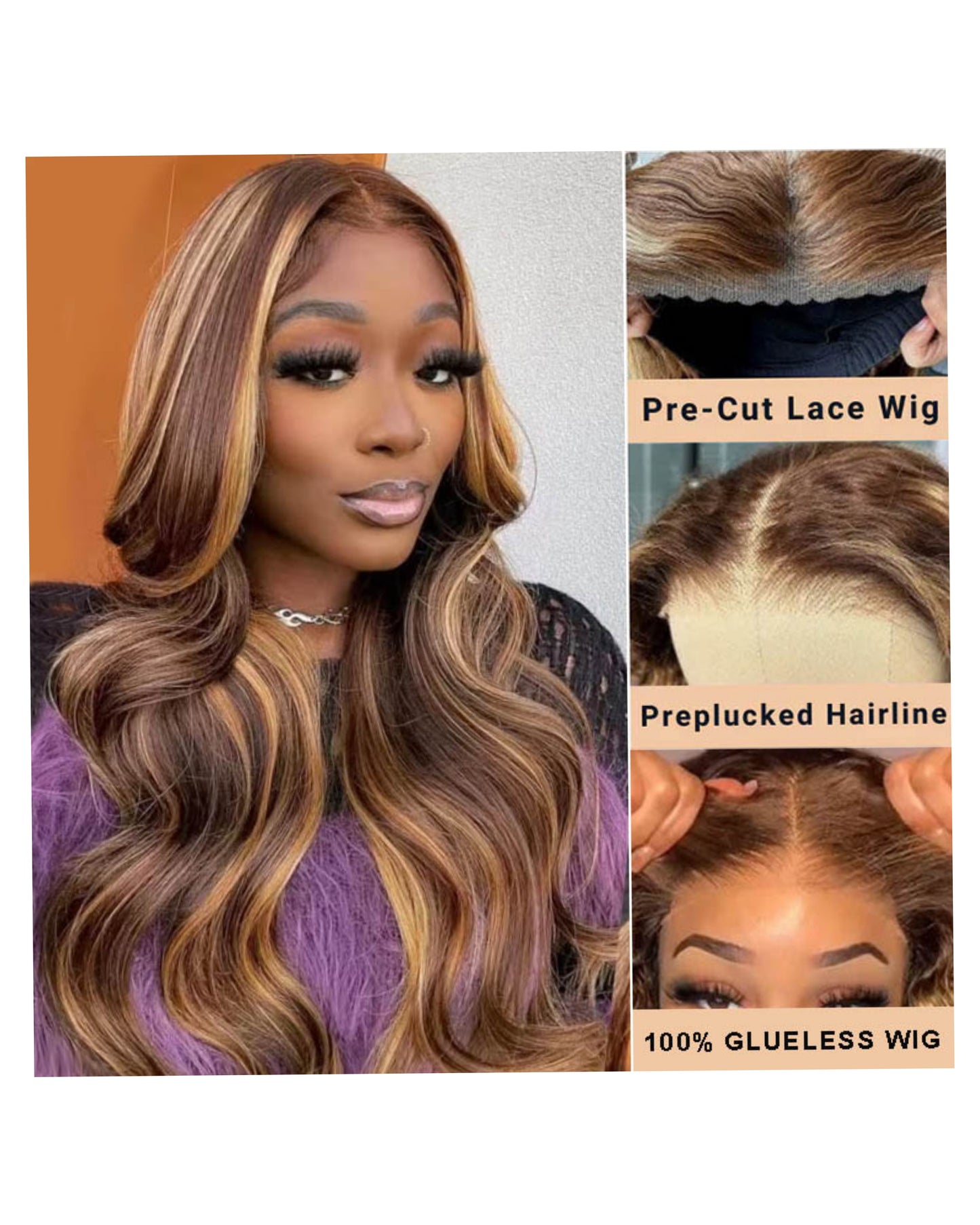 Mia highlighted fully styled ready to wear lace wig