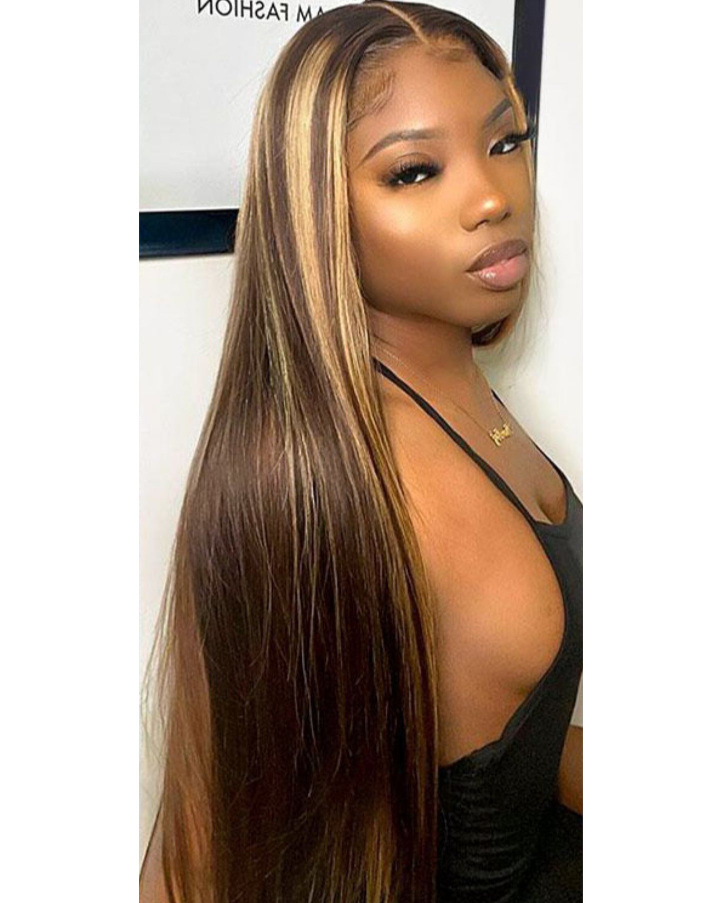Mia highlighted fully styled ready to wear lace wig