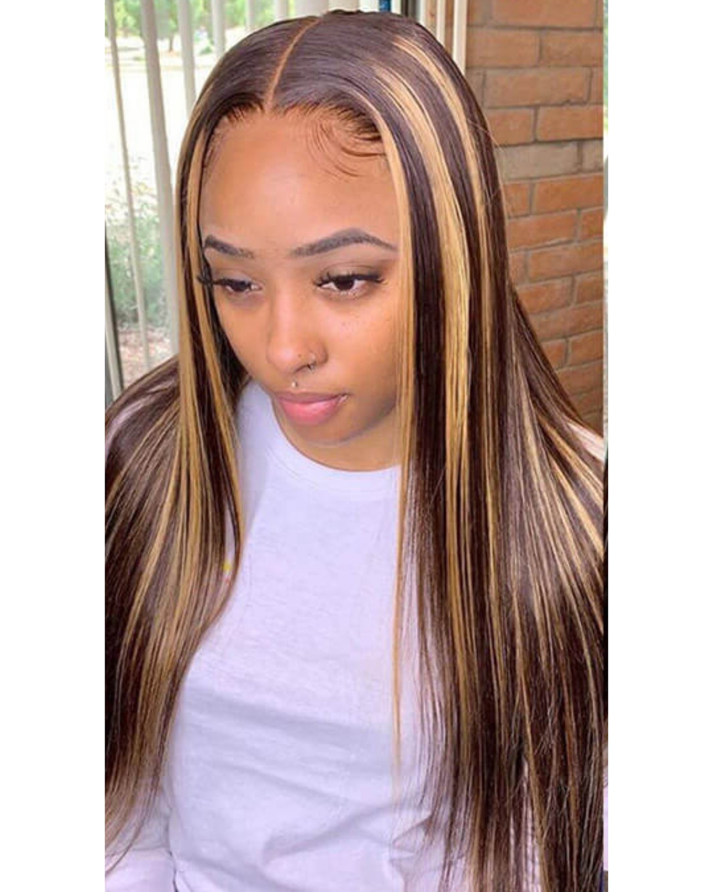 Mia highlighted fully styled ready to wear lace wig