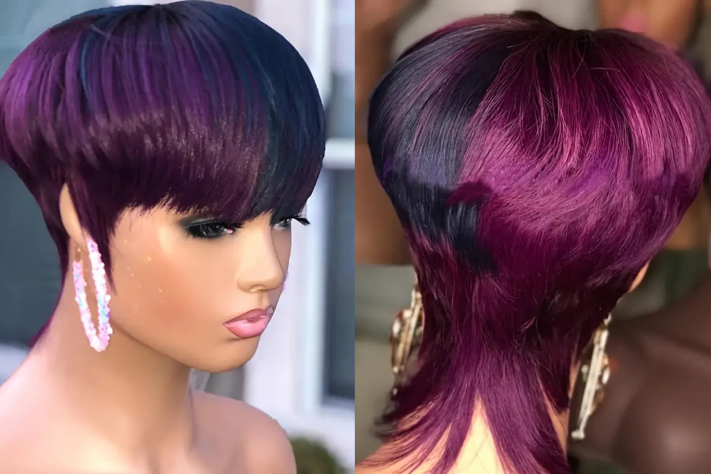 Farah pixie wig human hair