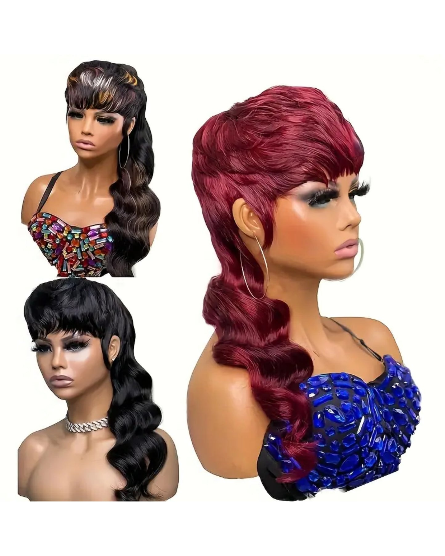 Jasmin mullet wig