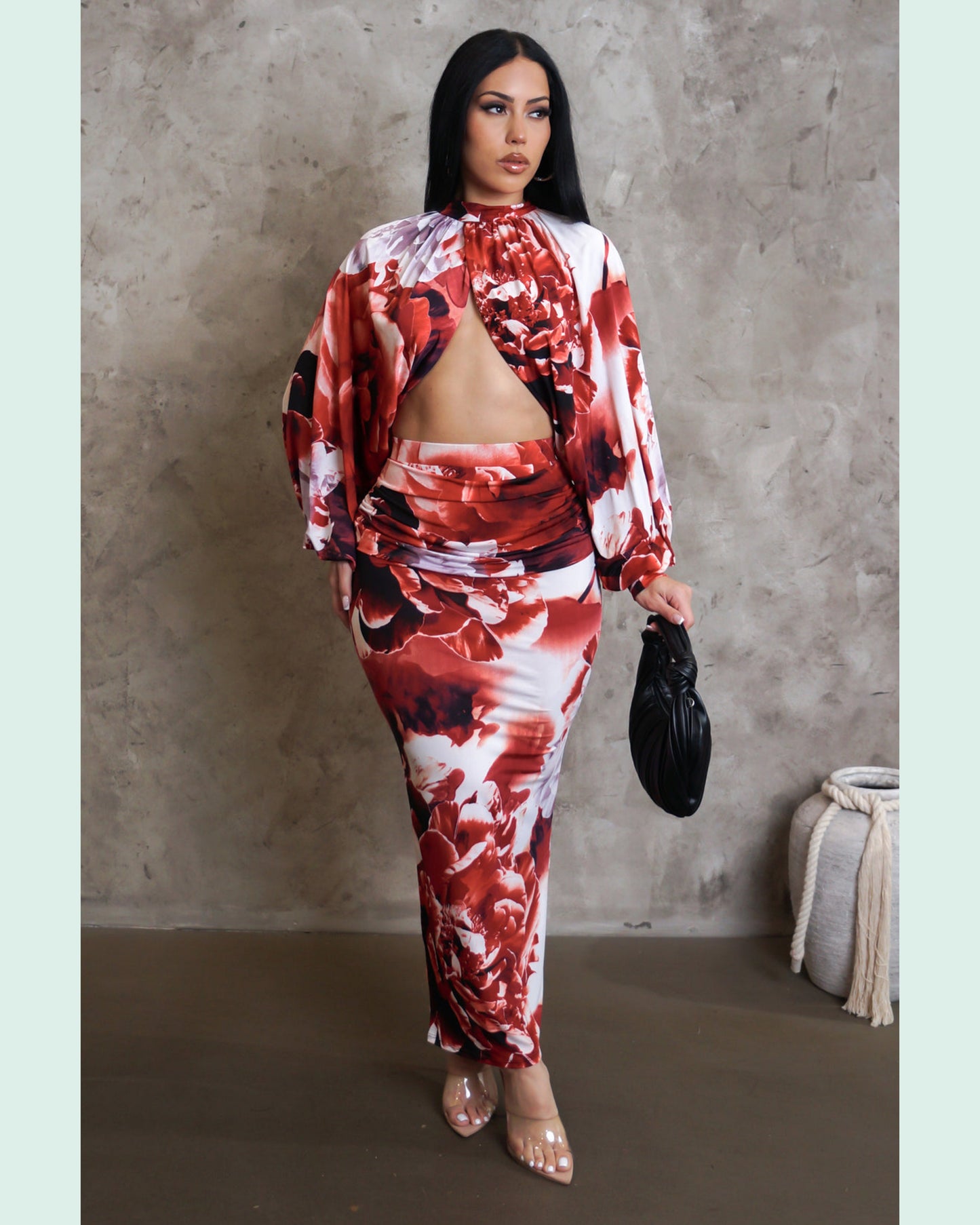 She's tempting skirt set