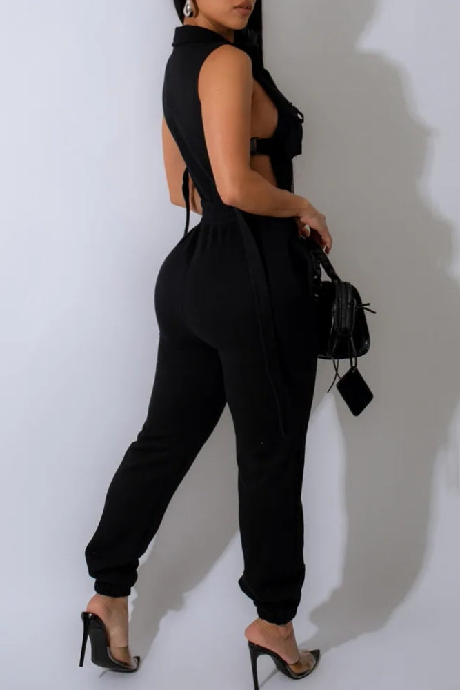 Broken bond jumpsuit