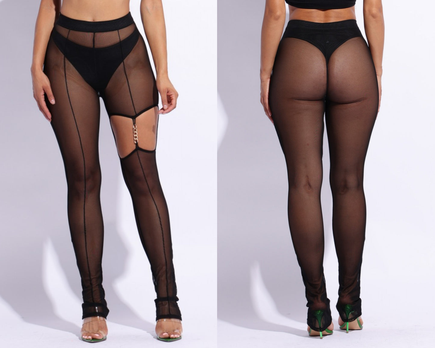 Heavy on the mesh leggings