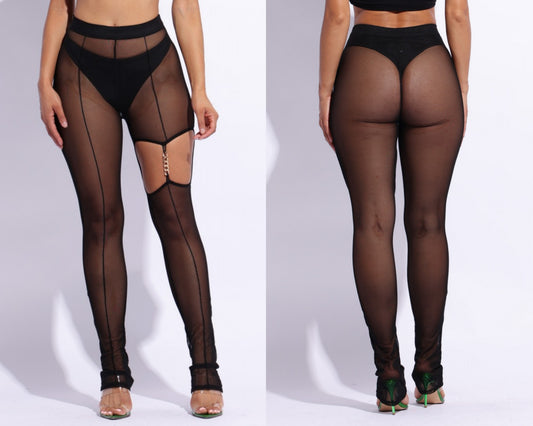 Heavy on the mesh leggings