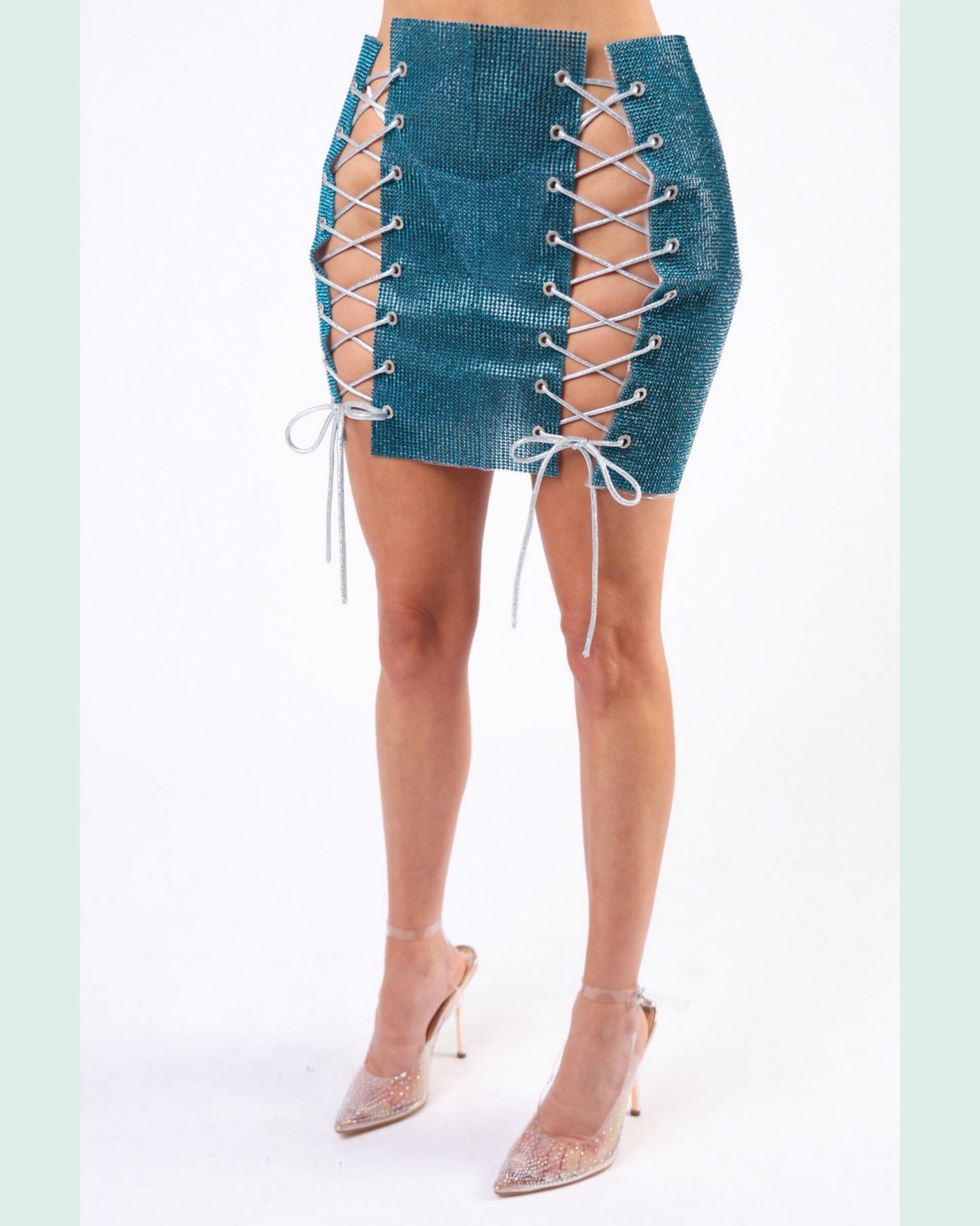 Rhinestone bling skirt