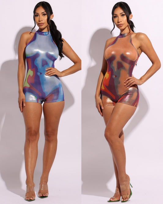 Bring the heat illusion romper