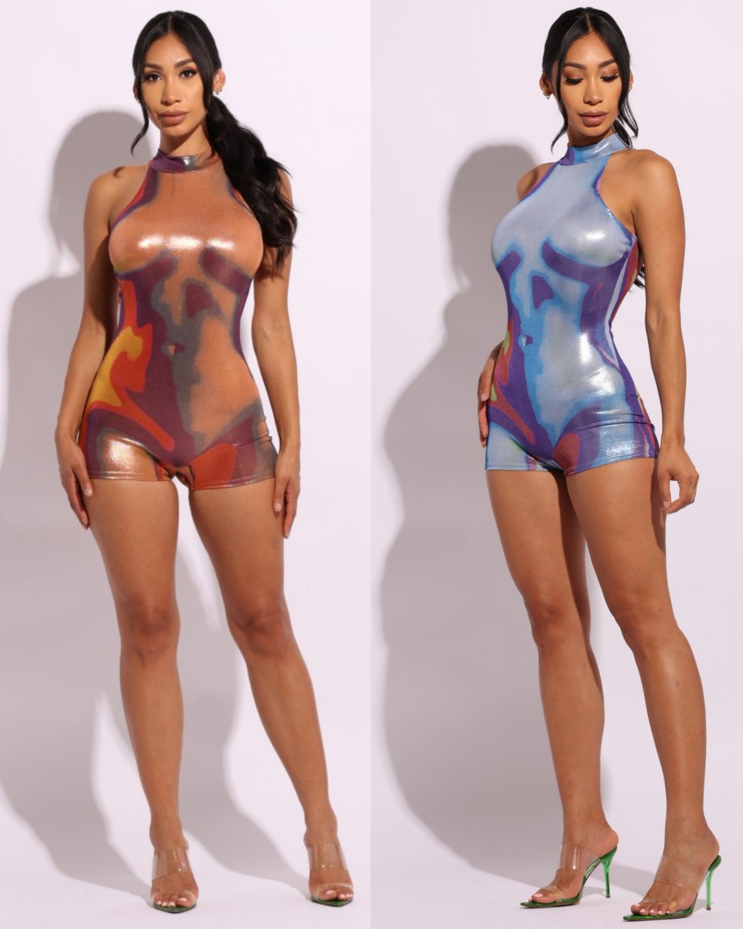 Bring the heat illusion romper