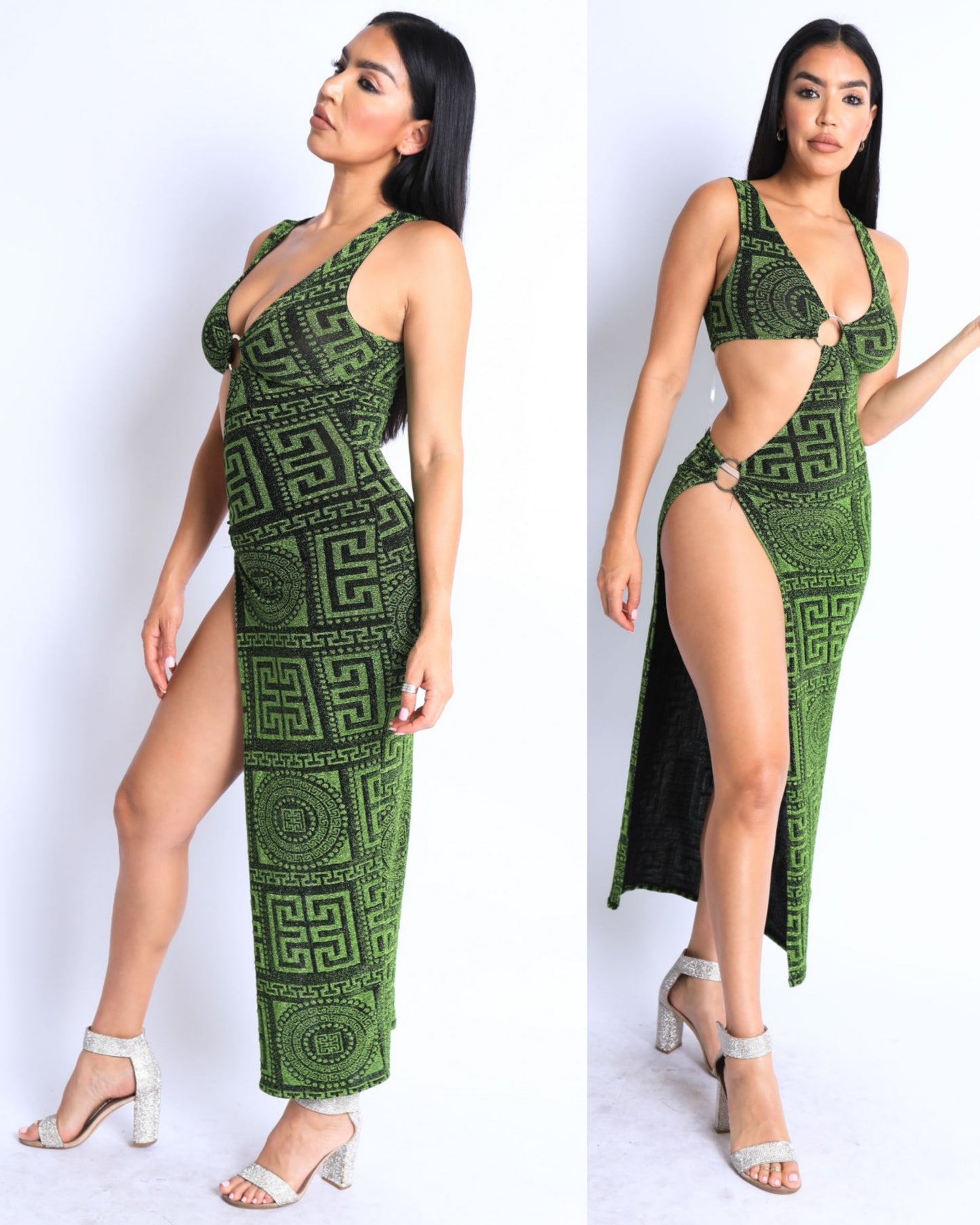 Green as in green dress