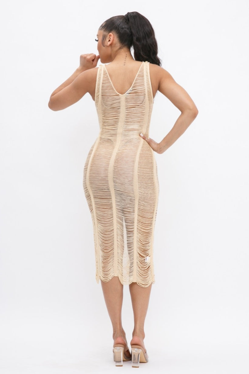 Nude cover dress