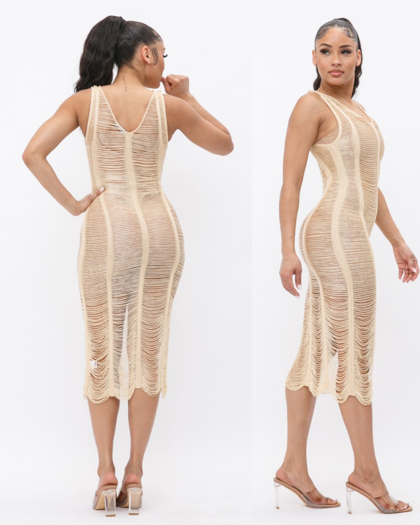 Nude cover dress