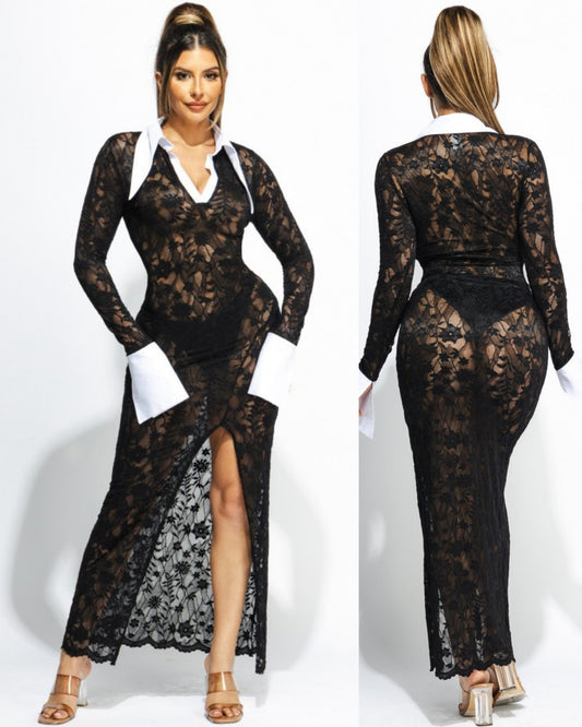 Morticia vibes dress
