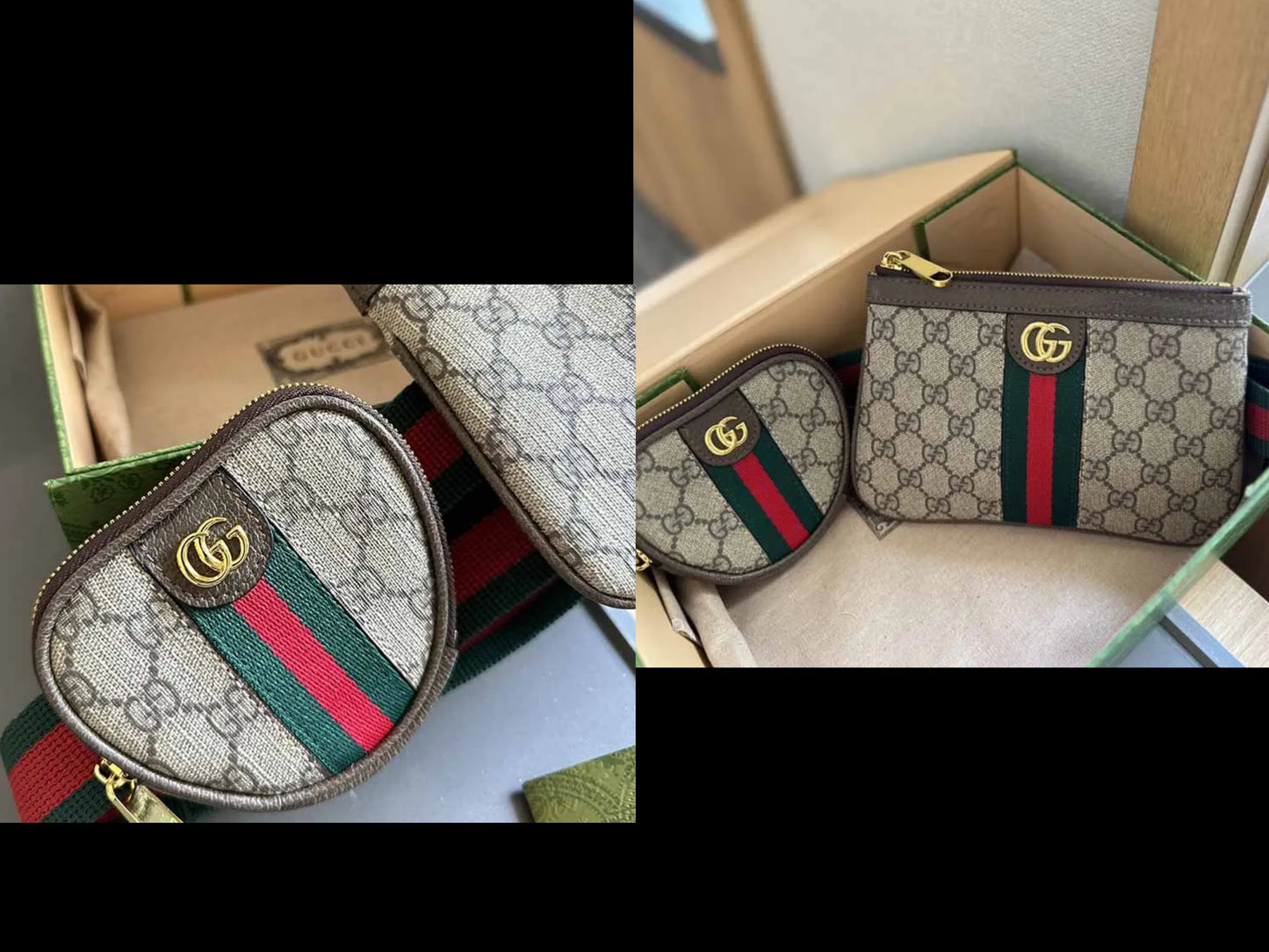 GG double bag on strap