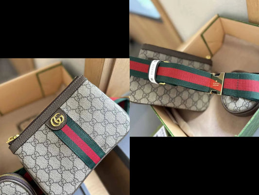 GG double bag on strap