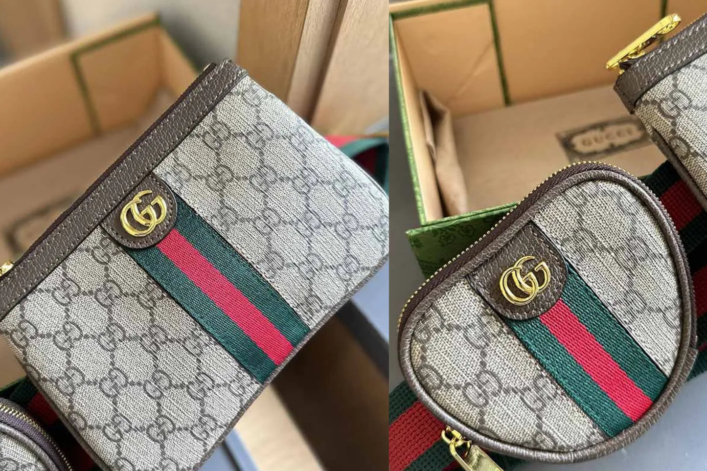 GG double bag on strap