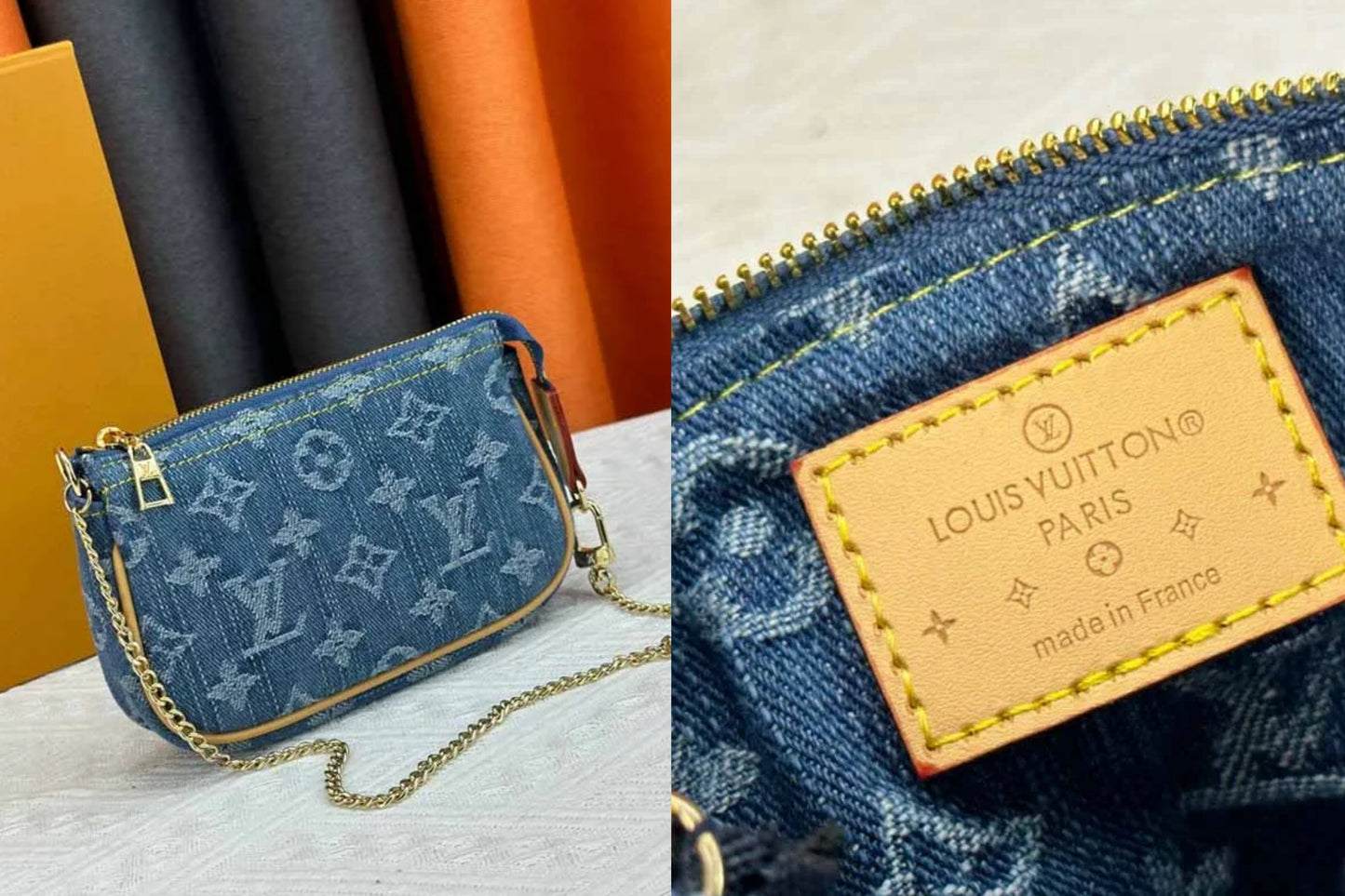 Denim style lv bag