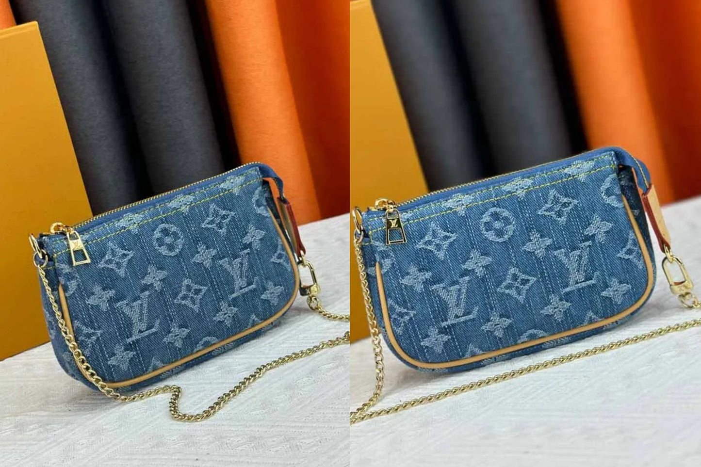 Denim style lv bag