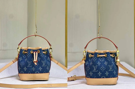 Blue lv bucket bag