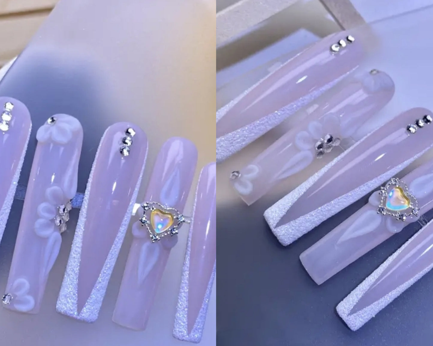 Flower bomb press on nails